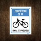 Placa De Sinalização - Compressor De Ar Encheu Pneu 36X46