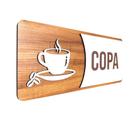 Placa De Sinalização Copa - MDF 30x13cm