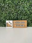 Placa de sinalização Cuidado Escada em mdf - Realaser Store