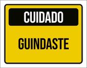 Placa De Sinalização - Cuidado Guindaste 27X35