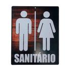 Placa de Sinalização Decorativa para Banheiro Sanitário Unissex - Retrofenna Decor