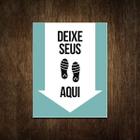 Placa De Sinalização - Deixe Seus Sapatos Aqui 18X23