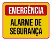 Placa De Sinalização - Emergência Alarme Segurança 18X23