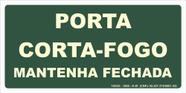 Placa de PVC Fotoluminescente Auto-Adesiva 20x40cm Porta Corta-Fogo  Mantenha Fechada - 360 AN - SINALIZE P3484730