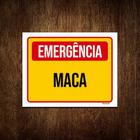 Placa De Sinalização - Emergência Maca 36x46