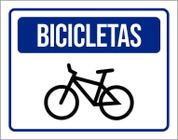 Placa De Sinalização Entrada Estacionamento Bicicletas 18X23