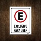 Placa De Sinalização - Estacionamento Exclusivo Uber 36X46