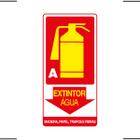 Placa De Sinalização Extintor A Água Madeira, Papel, Trapos E Fibras 15X30 Ekomunike - X-702 F9e