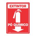 Placa de Sinalização Extintor Pó Químico