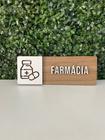 Placa de sinalização Farmácia em mdf - Realaser Store