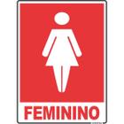 Placa de Sinalizacao Feminino 15X20CM.