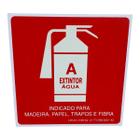 Placa de Sinalização fotoluminescente EXTINTOR AGUA 15X15 A