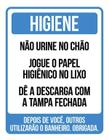 Placa De Sinalização - Higiene Não Urine No Chão 27X35