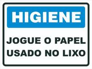 Placa Aviso Jogue Lixo Na Lixeira Cesta Local Limpo 15x20cm