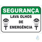 Placa De Sinalização Lava Olhos De Emergência