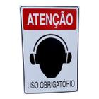 Placa DE Sinalização OBRIGATORIO ABAFADOR DE OUVIDO FONE - ASELETRO