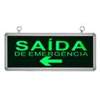 Placa de Sinalização para Saída de Emergência À Esquerda de LED UN-07 110V