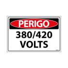 Placa De Sinalização Perigo 380 / 420 Volts 30x20 Ecom IA - SP12 F9e