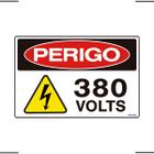 Placa De Sinalização Perigo 380 Volts 30x20 Ekomunike - S-217/4 F9e