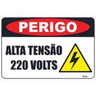 Placa de Sinalização Perigo Alta Tensão 220 Volts - Império da Impressão