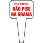 Placa de Sinalização Plástico 16,5x29cm Não Pise na Grama PS177 Encartale