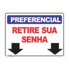 Placa de Sinalização Preferencial Retire Sua Senha 1