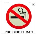 Placa de Sinalização Proibido Fumar Fotoluminescente 20x20 CM Certificada norma ABNT 16820 - P1 - SUPEREPI