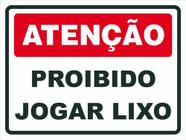 Placa Aviso Jogue o Lixo na Lixeira - Afonso Adesivos