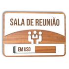 Placa De Sinalização Reunião - MDF 30x21cm - Victare