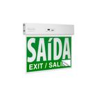 Placa de Sinalização Saída LED Segurimax com Seletor 24x18cm Face Única Bivolt Automático