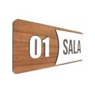 Placa De Sinalização Sala N - MDF 30x13cm - Victare