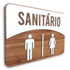 Placa De Sinalização Sanitário - MDF 30x21cm - Victare