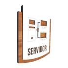 Placa De Sinalização Servidor - MDF 15x13cm - Victare