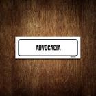 Placa De Sinalização Setor - Advocacia (30X10)