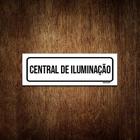 Placa De Sinalização Setor - Central De Iluminação (23X9)