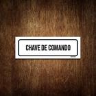 Placa De Sinalização Setor - Chave De Comando (30X10)