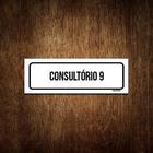 Placa De Sinalização Setor - Consultório 9 (30X10)