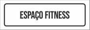 Placa De Sinalização Setor - Espaço Fitness-23X9