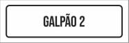 Placa De Sinalização Setor - Galpão 2-23X9