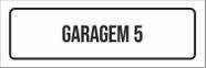 Placa De Sinalização Setor - Garagem 5-23X9