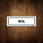 Placa De Sinalização Setor - Metal (30X10)