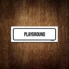 Placa De Sinalização Setor - Playground (23X9)