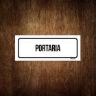 Placa De Sinalização Setor - Portaria (30X10)