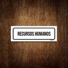 Placa De Sinalização Setor - Recursos Humanos (23X9)