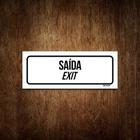 Placa De Sinalização Setor - Saída Exit-23x9