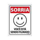 Placa De Sinalização Sorria Você Está Sendo Filmado 15x20 Ecom IA - P-26 F9e