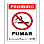 Placa de Sinalização Tamanho:20x28 Proibido Fumar (Ps 1mm)