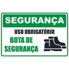 Placa de Sinalização Uso Obrigatório Bota de Segurança