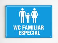 Placa de sinalização wc familiar especial banheiro mdf a4 - Genérico