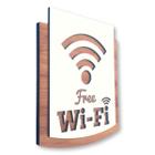 Placa De Sinalização Wi-Fi - MDF 30x13cm